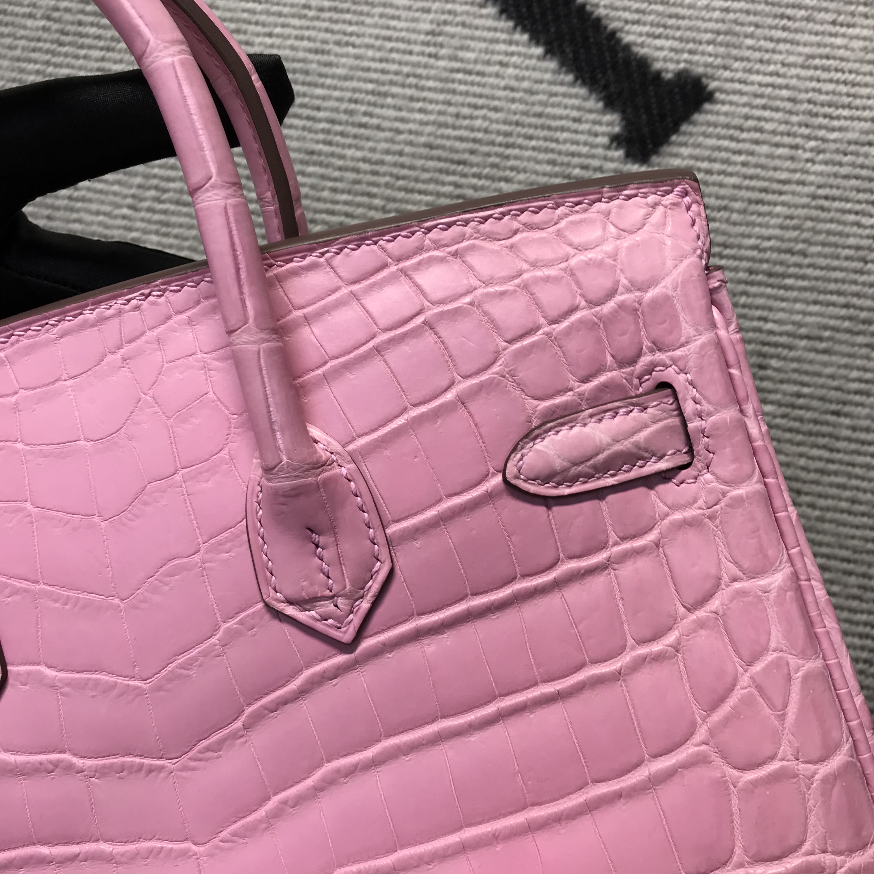 hermès(爱马仕)birkin 铂金包 樱花粉亚光 银扣 25cm