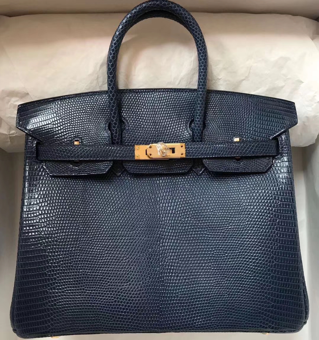 hermès(爱马仕)birkin lizard进口蜥蜴皮 ck73宝石蓝