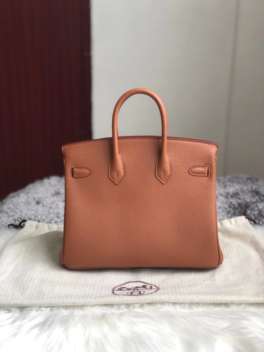 hermès(爱马仕)birkin 25cm 原厂小牛皮 ck37金棕色