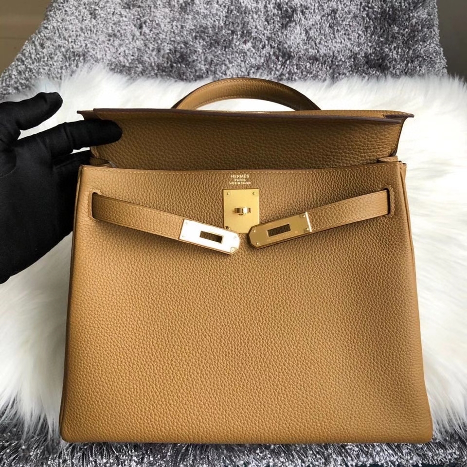 hermès(爱马仕)kelly 28cm 原厂御用小牛皮 u8 铜金色 金扣 超特别