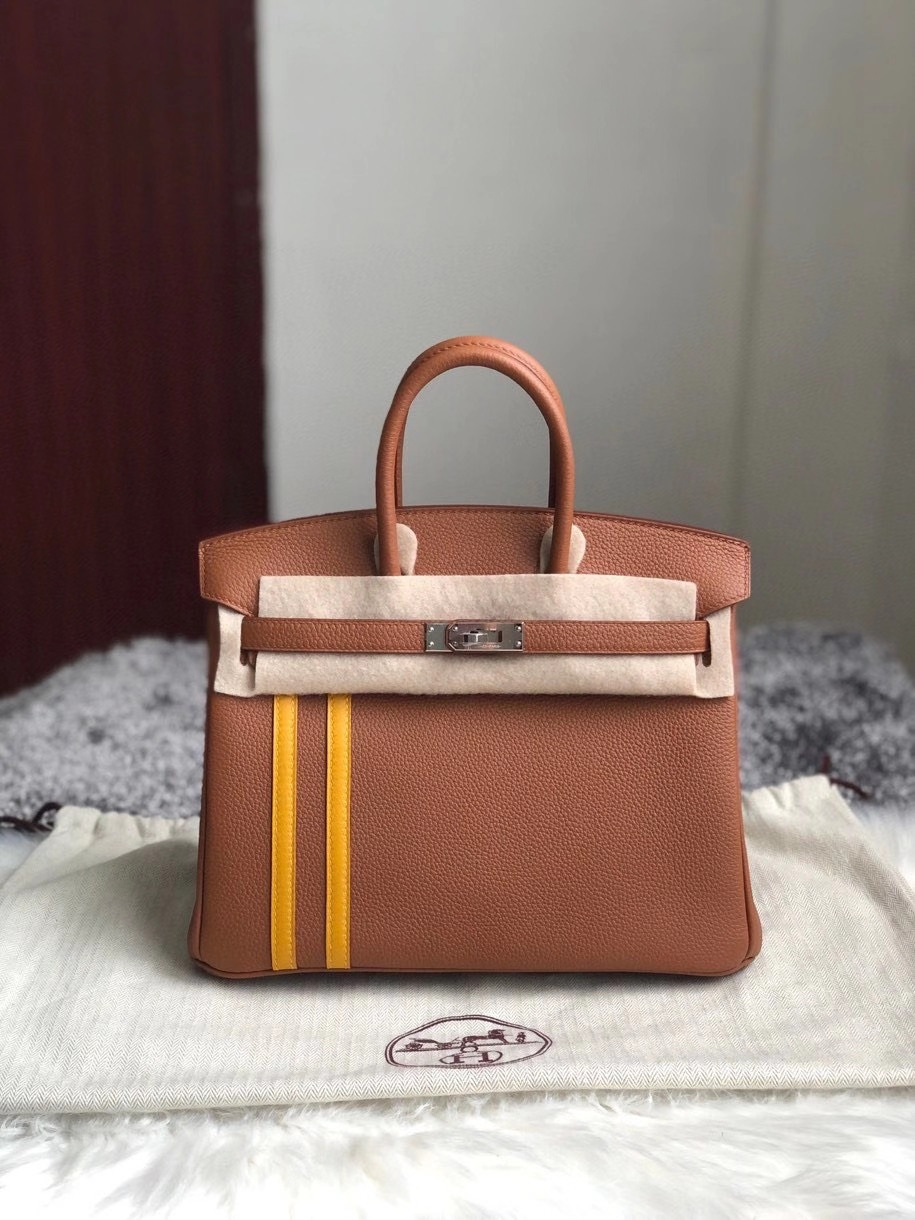 hermès(爱马仕)birkin 25cm 原厂小牛皮 ck37金棕色