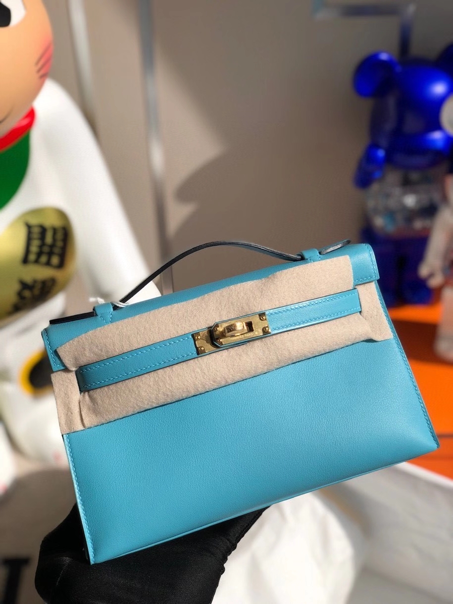 品牌:hermès(爱马仕);类别:mini kelly 迷你凯莉;颜色:北方蓝 ;材质